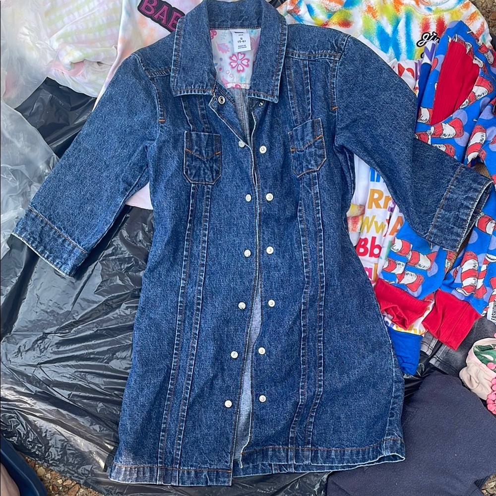 GAP Blue Casual Denim Dress